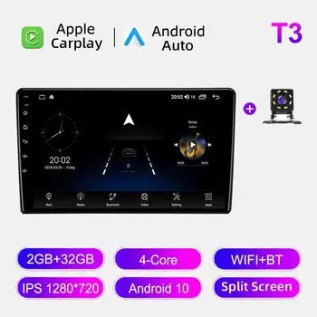 Автомобильное радио Android Auto Carplay для Nissan Navara D40 2005-2010, мультимедийный проигрыватель, головное устройство, стерео, GPS-навигация, BT WIFI 2+32 ГБ 1+16GB