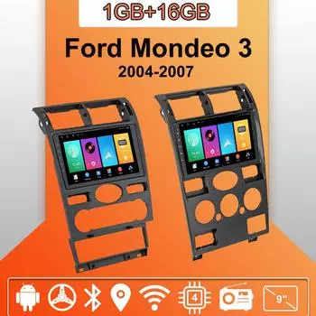 Автомобильное радио Android Auto Carplay для Ford Mondeo 3 2004-2007, мультимедийный проигрыватель, головное устройство, стерео, GPS-навигация, BT WIFI 1+16 ГБ 1+16GB,A
