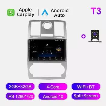 Автомобильное радио Android Auto Carplay для Chrysler Aspen 300C 2004-2011 Мультимедийный проигрыватель Головное устройство Стерео GPS Навигация BT WIFI 2+32 ГБ 1+16GB