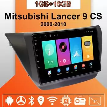 Автомобильное радио Android Auto Carplay для Mitsubishi Lancer 9 CS 2000-2010, мультимедийный проигрыватель, головное устройство, стерео, GPS-навигация, BT WIFI 1+16 ГБ 1+16GB,A