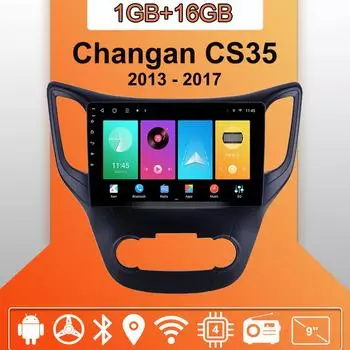 Автомобильное радио Android Auto Carplay для Changan CS35 2013 - 2017 Мультимедийный проигрыватель Головное устройство Стерео GPS Навигация BT WIFI 1+16 ГБ 1+16GB