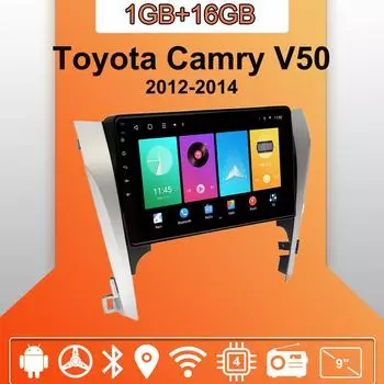 Автомобильное радио Android Auto Carplay для Toyota Camry V50 2012-2014, мультимедийный проигрыватель, головное устройство, стерео, GPS-навигация, BT WIFI 1+16 ГБ 1+16GB