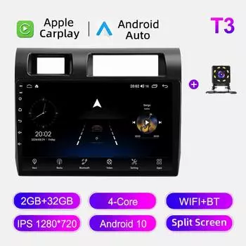 Автомобильное радио Android Auto Carplay для Toyota Land Cruiser LC 70 Series 2007-2020, мультимедийный проигрыватель, головное устройство, стерео, GPS-навигация, BT WIFI 2+32 ГБ 1+16GB