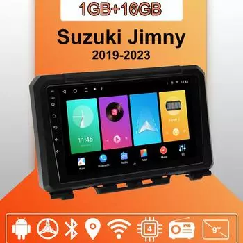 Автомобильное радио Android Auto Carplay для Suzuki Jimny 2019-2023, мультимедийный проигрыватель, головное устройство, стерео, GPS-навигация, BT WIFI 1+16 ГБ 1+16GB