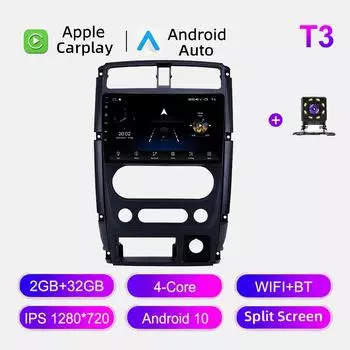 Автомобильное радио Android Auto Carplay для Suzuki Jimny 2005-2018, мультимедийный проигрыватель, головное устройство, стерео, GPS-навигация, BT WIFI 2+32 ГБ 1+16GB