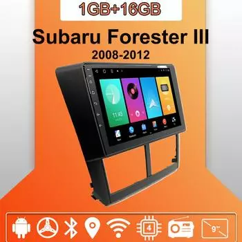 Автомобильное радио Android Auto Carplay для Subaru Forester III 2008-2012 Мультимедийный проигрыватель Головное устройство Стерео GPS Навигация BT WIFI 1+16 ГБ 1+16GB