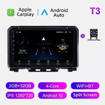 Автомобильное радио Android Auto Carplay для Suzuki Jimny 2019-2023, мультимедийный проигрыватель, головное устройство, стерео, GPS-навигация, BT WIFI 2+32 ГБ 1+16GB