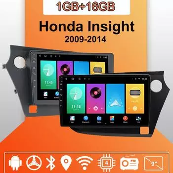 Автомобильное радио Android Auto Carplay для Honda Insight 2009-2014, мультимедийный проигрыватель, головное устройство, стерео, GPS-навигация, BT WIFI 1+16 ГБ 1+16GB,LHD