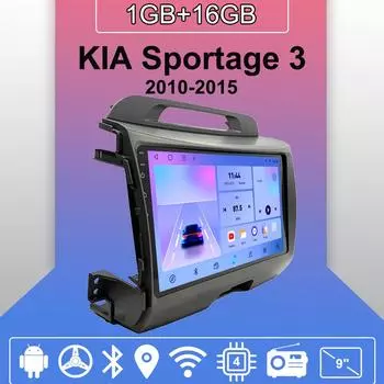 Автомобильное радио Android Auto Carplay для KIA Sportage 3 2010-2015 Мультимедийный проигрыватель Головное устройство Стерео GPS Навигация BT WIFI 1+16 ГБ 1+16GB