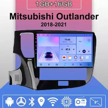 Автомобильное радио Android Auto Carplay для Mitsubishi Outlander 2018-2021, мультимедийный проигрыватель, головное устройство, стерео, GPS-навигация, BT WIFI 1+16 ГБ 1+16GB,A