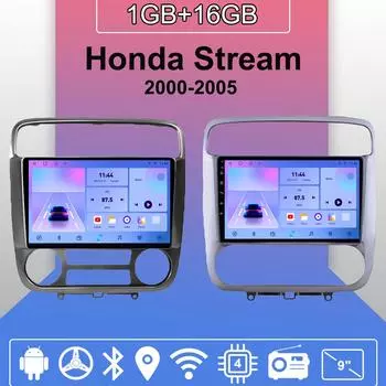 Автомобильное радио Android Auto Carplay для Honda Stream 2000-2005, мультимедийный проигрыватель, головное устройство, стерео, GPS-навигация, BT, WIFI 1+16 ГБ 1+16GB,A