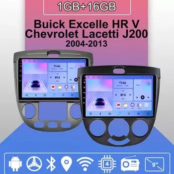 Автомобильное радио Android Auto Carplay для 9 Buick Excelle HRV Chevrolet 2004-2013 Мультимедийный проигрыватель Головное устройство Стерео GPS Навигация BT WIFI 1+16 ГБ 1+16GB,A