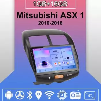 Автомобильное радио Android Auto Carplay для Mitsubishi ASX 1 2010-2016 Мультимедийный проигрыватель Головное устройство Стерео GPS Навигация BT WIFI 1+16 ГБ 1+16GB