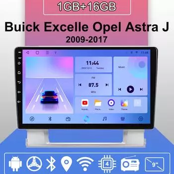 Автомобильное радио Android Auto Carplay для Buick Excelle Opel Astra J 2009-2017 Мультимедийный проигрыватель Головное устройство Стерео GPS Навигация BT WIFI 1+16 ГБ 1+16GB