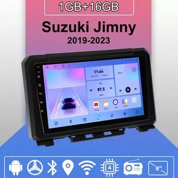 Автомобильное радио Android Auto Carplay для Suzuki Jimny 2019-2023, мультимедийный проигрыватель, головное устройство, стерео, GPS-навигация, BT WIFI 1+16 ГБ 1+16GB