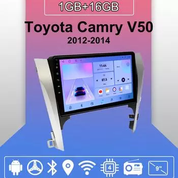 Автомобильное радио Android Auto Carplay для Toyota Camry V50 2012-2014, мультимедийный проигрыватель, головное устройство, стерео, GPS-навигация, BT WIFI 1+16 ГБ 1+16GB