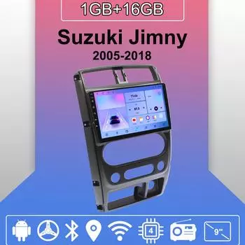 Автомобильное радио Android Auto Carplay для Suzuki Jimny 2005-2018, мультимедийный проигрыватель, головное устройство, стерео, GPS-навигация, BT WIFI 1+16 ГБ 1+16GB