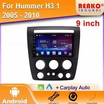 Автомобильное радио Android Carplay для Hummer H3 1 2005 - 2010 Навигация GPS Android Auto Screen Stereo Bluetooth 2din BT 5G Wifi 4 core 1GB+32GB carplay