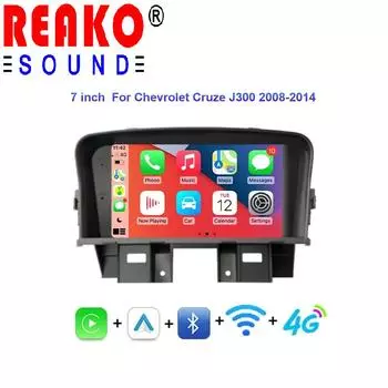 Автомобильное радио Android для Chevrolet Cruze J300 2008-2014 Мультимедийный видеоплеер IPS GPS навигация Встроенный Carplay BT RDS DSP 4 core 1GB+32GB carplay