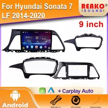 Автомобильное радио Android для Hyundai Sonata 7 LF 2014 2015 2016 2017-2020 GPS-навигация Авто Стерео Мультимедийный Плеер 2din 5G Wifi 4 core 1GB+32GB carplay