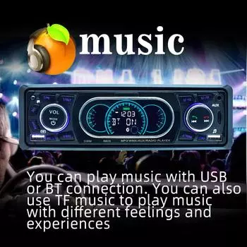 Автомобильное радио, аудио, 1 Din, Bluetooth, стерео, MP3-плеер, FM-приемник, поддержка зарядки телефона, AUX/USB/TF-карта, комплект для приборной панели 8809 8809 car radio