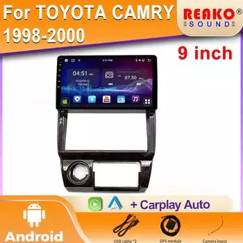 Автомобильное радио Carplay Android Auto Wireless для Toyota Camry1998-2000 Авторадио Мультимедиа Автомобильное автомобильное радио Wi-Fi GPS Car Play 4 core 1GB+32GB carplay