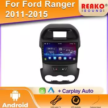 Автомобильное радио Carplay Android для Ford Ranger 3 2011-2015 Мультимедиа Сенсорный экран Навигация GPS Беспроводной Carplay Стерео 2Din 4 core 1GB+32GB carplay