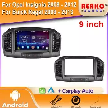 Автомобильное радио Carplay Android для Opel Insignia 2008 - 2012 для Buick Regal 2009 - 2013 навигация GPS стерео 4G Wifi 2din DVD 4 core 1GB+32GB carplay