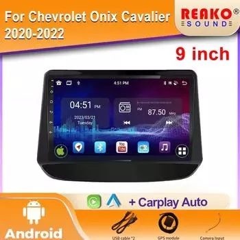 Автомобильное радио Carplay для Holden Chevrolet Onix Cavalier 2020 GPS-навигация Android Auto Stereo Multimedia Player 5G Wifi 2din 4 core 1GB+32GB carplay