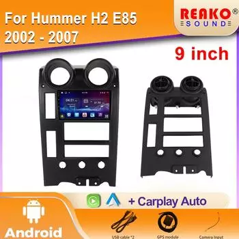Автомобильное радио Carplay для Hummer H2 E85 2002 - 2007 Навигация GPS Android Auto Bluetooth Мультимедийный плеер Стерео 2din 5G Wifi 4 core 1GB+32GB carplay