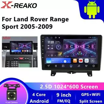 Автомобильное радио Carplay для Land Rover Range Sport 2005-2009 Мультимедийный проигрыватель GPS-навигация Android Auto Wifi 4 core 1GB+32GB carplay