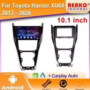 Автомобильное радио Carplay для Toyota Harrier XU60 2013 - 2020 Навигация GPS Android Auto Bluetooth Мультимедийный плеер Блок 2din WiFi 4 core 1GB+32GB carplay