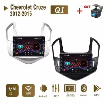 Автомобильное радио для Chevrolet Cruze 2012-2015 с кнопочной ручкой 2Din мультимедийный плеер Android GPS-навигация головное устройство 2din 1 + 16 ГБ 1+16GB чёрный