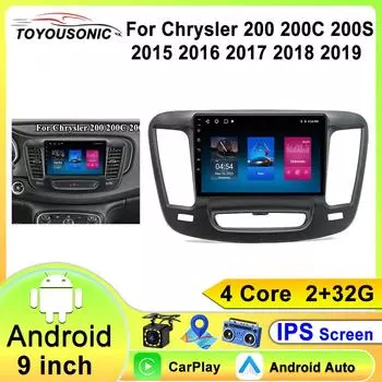 Автомобильное радио для Chrysler 200 200C 200S 2015 - 2019 Android Auto Stereo GPS Navigation Multimedia Video Player Headunit Carplay HU 4 core 1GB+32GB carplay