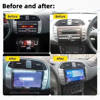 Автомобильное радио для Fiat Bravo 198 II 2007 - 2014 2 Din Android Мультимедиа Стерео Carplay GPS Навигация Головное Устройство Экран Авторадио 4G