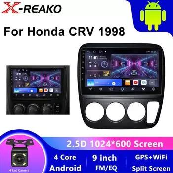 Автомобильное радио для Honda CR-V 1995-2001 Carplay Wireless Android Auto Multimedia Автомобильное видео Стерео Автомобильный Wi-Fi 4 core 1GB+32GB carplay