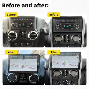 Автомобильное радио для Jeep Wrangler 3 JK 2007 - 2018 2 Din Android стерео мультимедийный проигрыватель GPS навигация Carplay Автомагнитола Головное устройство