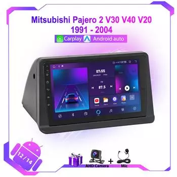 Автомобильное радио для Mitsubishi Pajero 2 V30 V40 V20 1991 - 2004 4G WIFI мультимедийный проигрыватель GPS беспроводной CarPlay Android Auto Autoradio