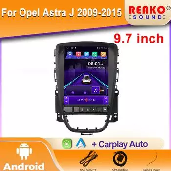 Автомобильное радио для Opel Astra J 2009-2015 Android Auto GPS навигация головное устройство мультимедиа видеоплеер 5G WIFI Carplay 2din DVD 4 core 2GB+32GB carplay