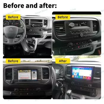 Автомобильное радио для Peugeot Expert 3 Citroen Jumpy 3 SpaceTourer 2016 - 2021 2Din Android Автомобильный мультимедийный проигрыватель CarPlay GPS-навигация