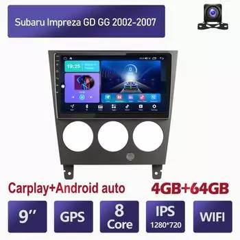 Автомобильное радио для Subaru Impreza GD GG 2002-2007 Авторадио Android GPS-навигация Мультимедийный плеер CarPlay 2+32GB