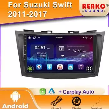 Автомобильное радио для Suzuki SWIFT 2010-2016 2Din Android Octa Core Car Stereo DVD GPS Navigation Player Multimedia Android Auto Carplay 4 core 1GB+32GB carplay