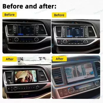 Автомобильное радио для Toyota Highlander Kluger XU50 2013 - 2019 2 Din Android Автомобильный мультимедийный проигрыватель GPS-навигация Carplay Touch Stereo