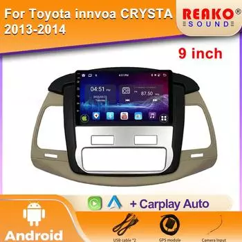 Автомобильное радио для Toyota innvoa CRYSTA 2013-2014 Android головное устройство навигация GPS Carplay плеер 2din мультимедиа DVD экран 4 core 1GB+32GB carplay