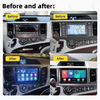 Автомобильное радио для Toyota Sienna 3 XL30 2010 - 2014 2 Din Android стерео мультимедийный проигрыватель GPS навигация Carplay Автомагнитола Головное устройство