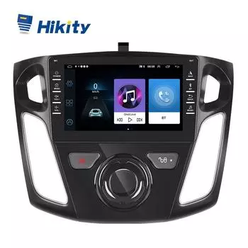 Автомобильное радио Hikity Android 10.1 для Ford Focus 2012 2013 2014 2015 2016 2017 Double Din 8-дюймовое авторадио GPS WIFI Автомобильное видео MP5-плеер Bluetooth FM