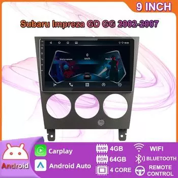 Автомобильное радио Icreative для Subaru Impreza GD GG 2002-2007, авторадио, Android, GPS-навигация, мультимедийный плеер, CarPlay 2+32GB