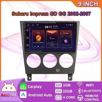 Автомобильное радио Icreative для Subaru Impreza GD GG 2002-2007, авторадио, Android, GPS-навигация, мультимедийный плеер, CarPlay 2+32GB