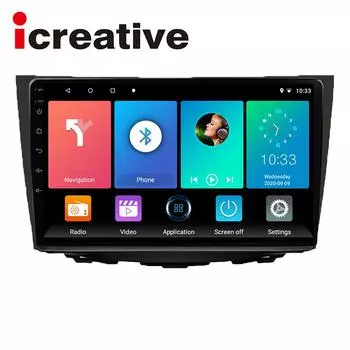 Автомобильное радио Icreative для Suzuki Kizashi 2009-2015, Android 10,0, GPS-навигация, стерео QLED, мультимедийный плеер, головное устройство CarPlay HU