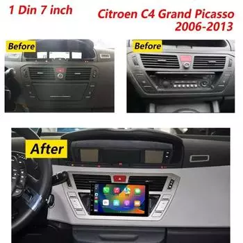 Автомобильное радио LANGJING Android для Citroen C4 Grand Picasso 2006-2013 CarPlay Автомобильный мультимедийный проигрыватель DSP WIFI 4G Навигация Auto Gaps